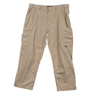 TRU-SPEC Mens 42x30 Khaki Tan Tactical Ripstop Cargo Pants 24-7 Series